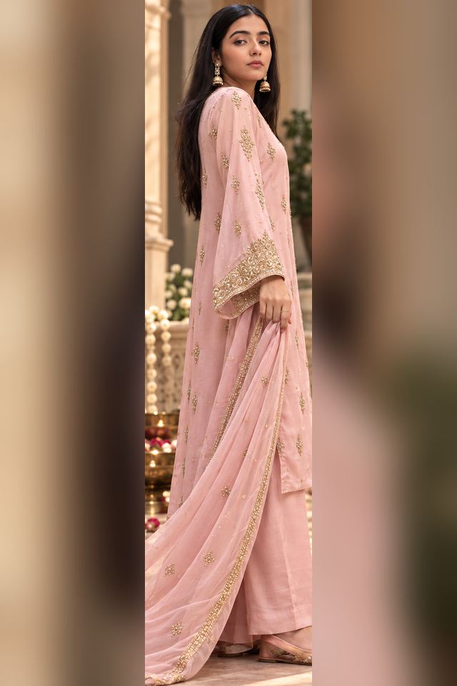 3 Piece Zardozi Chiffon Suit (RS0106) view 2 view 2