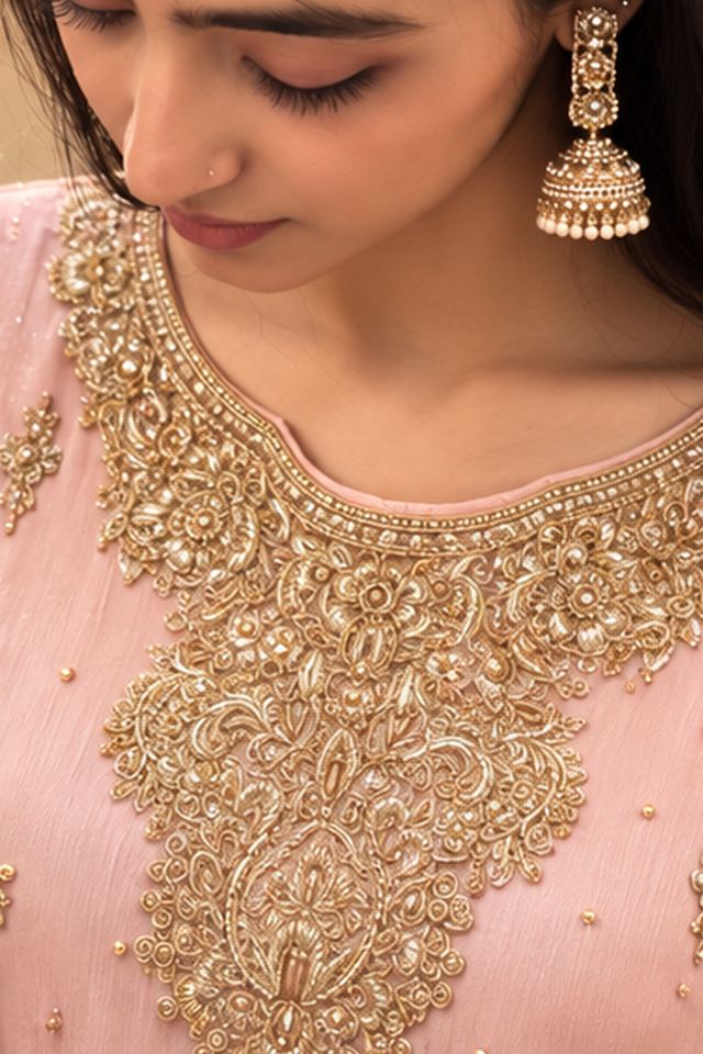 3 Piece Zardozi Chiffon Suit (RS0106) view 3 view 3