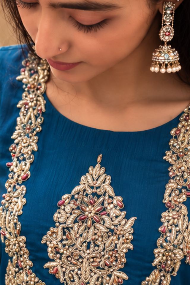 3 Piece Embellished Chiffon Suit (RS0108) view 3 view 3