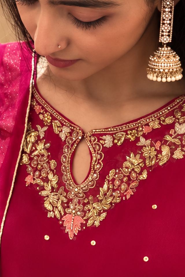 3 Piece Embroidered Chiffon Suit (RS0110) view 3 view 3