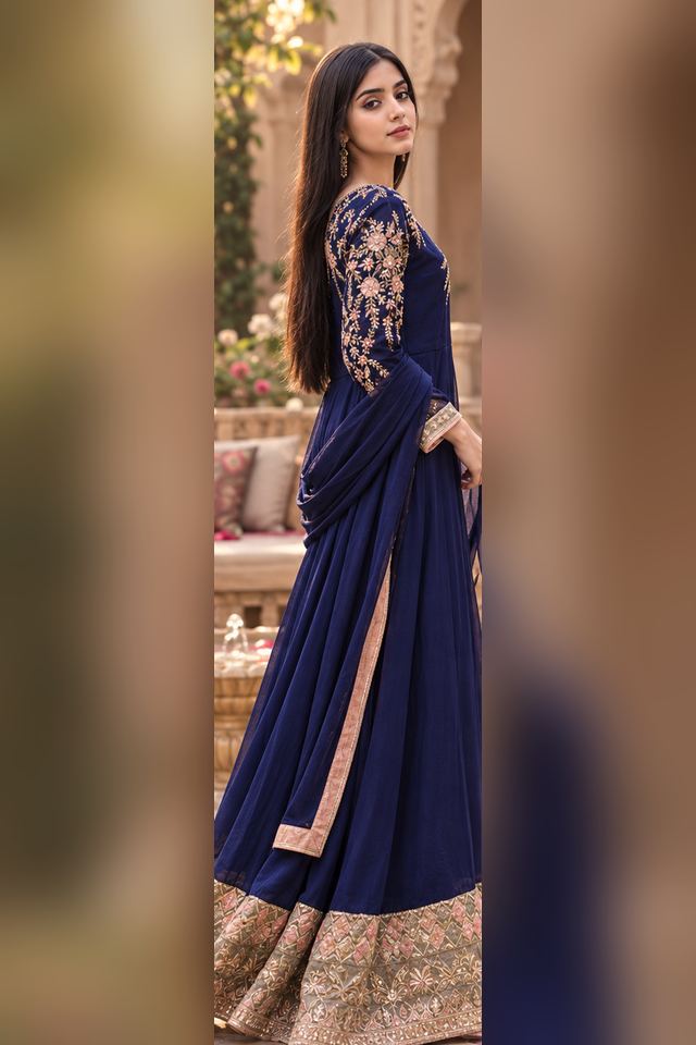 3 Piece Embroidered Anarkali (RS0111) view 2 view 2
