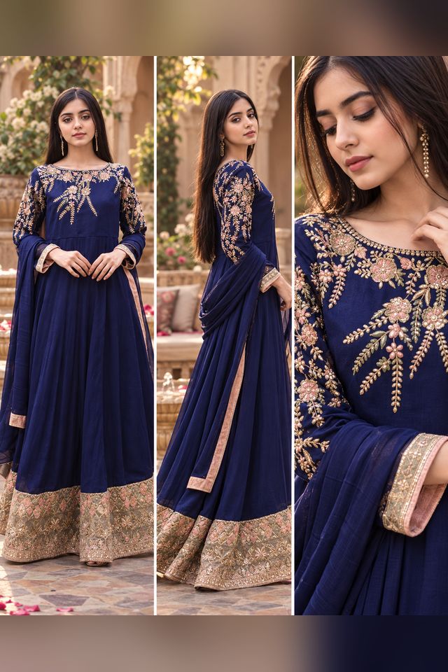 3 Piece Embroidered Anarkali (RS0111) view 4 view 3